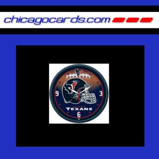 Party Supply Houston Texans Round Wall Clock CLEARANCE  