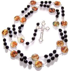  Stations of the Cross Catholic Rosary ( 36 inches long 