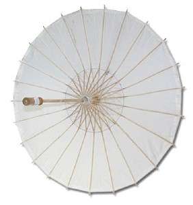 White Paper Umbrella Wedding Party Parasol 32in #13289  