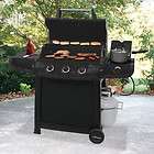 UniFlame 46,000 BTU 3 Burner Gas Grill with Side Burner BLACK, BLUE 