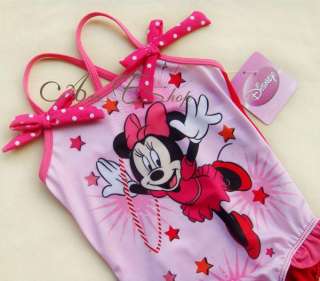 Minnie Mouse One Piece Girls Baby Swimsuit Swimwear Bathing Suit 
