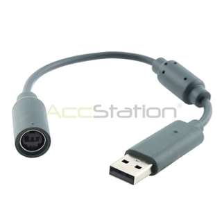 For Xbox 360 Wired Controller USB Breakaway Cable Adapter 9 Gray 