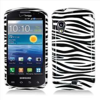 White Zebra Hard Snap On Cover Case for Samsung Stratosphere I405 