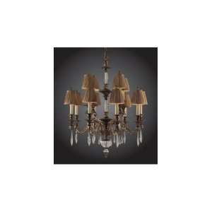 Trump Home 2465 8+4 Bedminster 12 Light Two Tier Chandelier in Burnt 