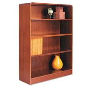  Radius Corner Wood Veneer Bookcase, 4 Shelf, 35 3/8 x 11 3 