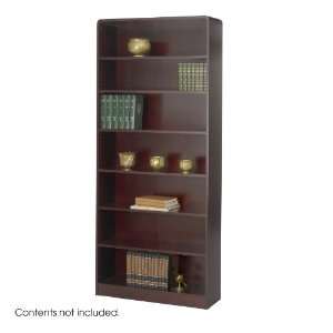 Safco 7 Shelf Reinforced Radius Edge Veneer Bookcase 
