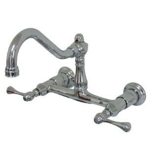 Elements of Design ES324BL Double Handle Wall Mount Vessel Sink Faucet 