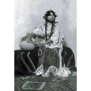   Vintage Art Taos Woman Seated With Water Jug   02366 x
