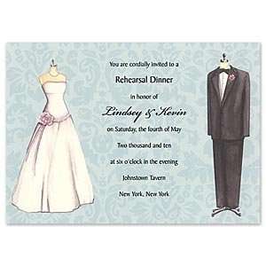  Gown Glitter Invitation Wedding Luncheon Invitations 