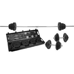  110 lb Barbell Set w/ Roller Case