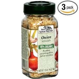 The Spice Hunter Organic Minced Onion, 1.5 Ounce Jar (Pack of 3 