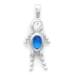   Silver December Boy Crystal Kid (Blue) West Coast Jewelry Jewelry