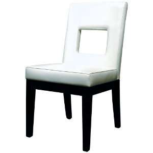  Eggshell Window Bicast Leather Sidechair